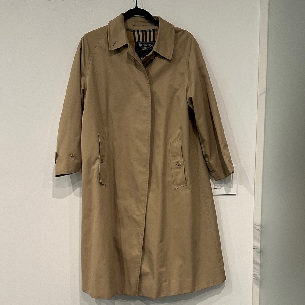 Vtg 80s Burberry classic trench swing coat
